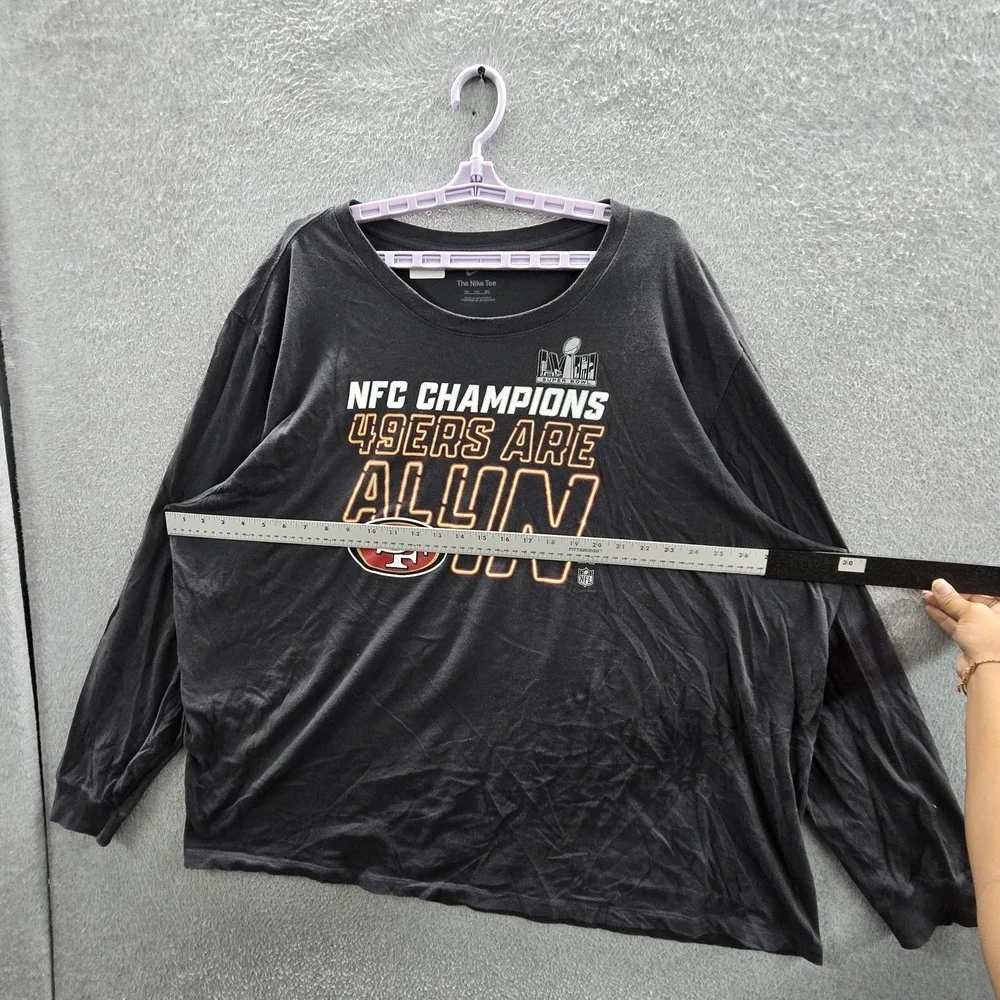 San Francisco 49ers Men Shirt 4XL Black Nike Graphic Team Logo The Tee